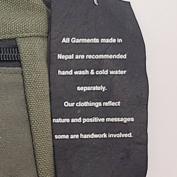 Olive Green Embroidered Fanny Pack - Boho Floral Design - Picture 10 of 11